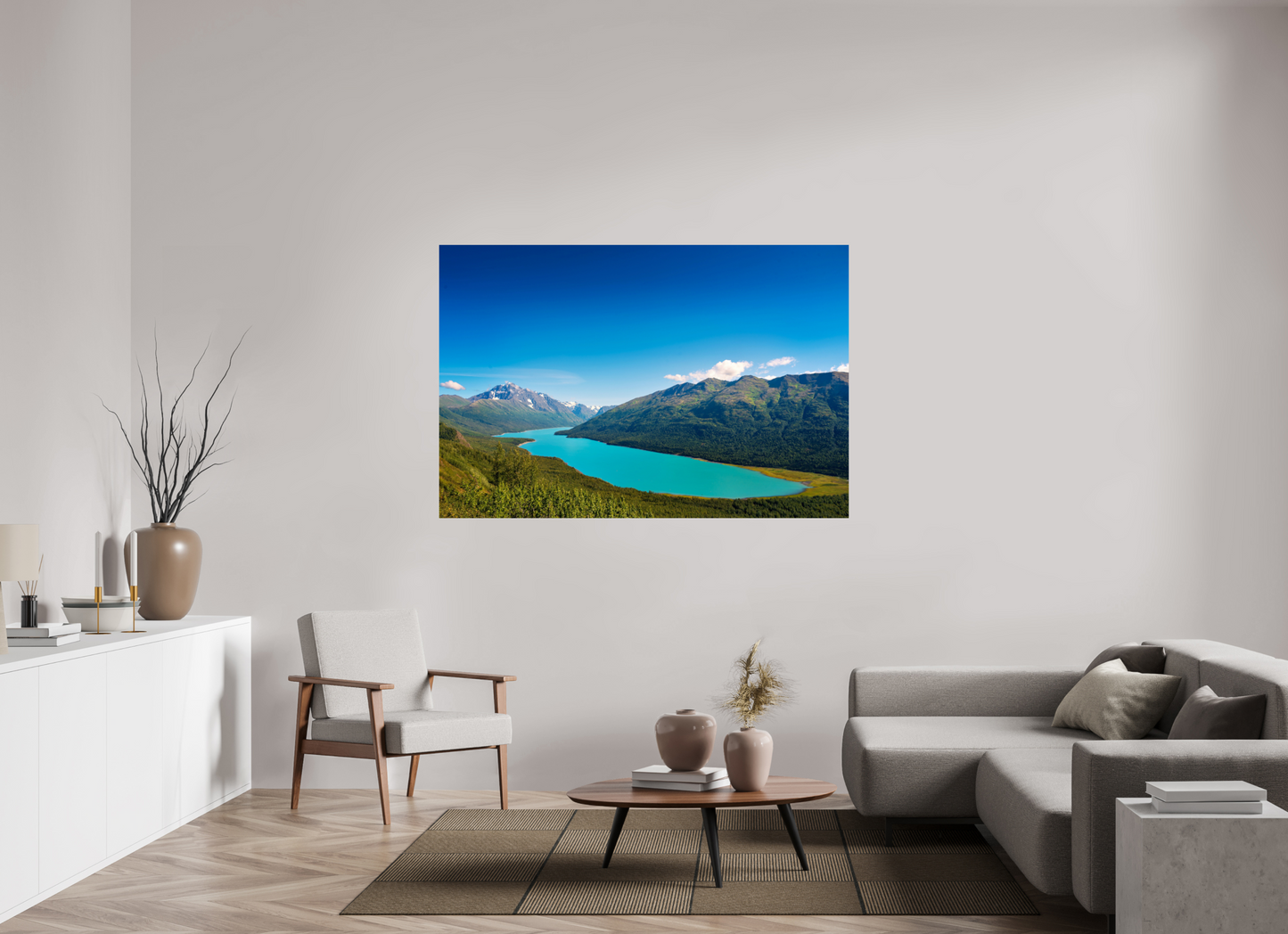 66 x 44″, Photo Print On Fuji Crystal DP II Eklutna Lake, Alaska
