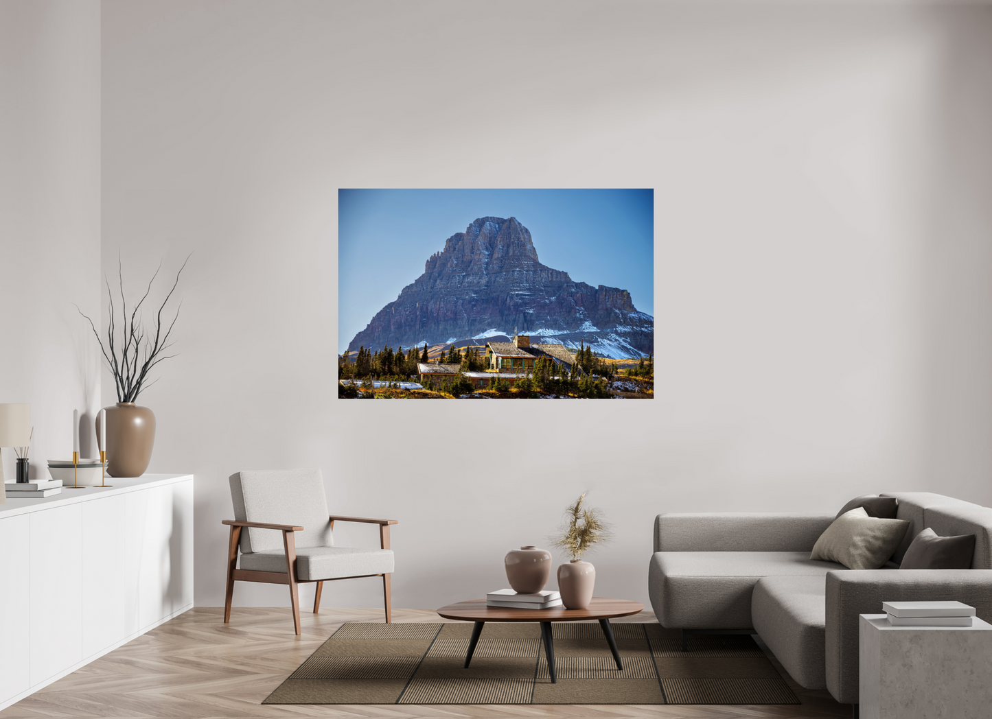 66 x 44″, Photo Print On Fuji Crystal DP II Glacier National Park Chalet