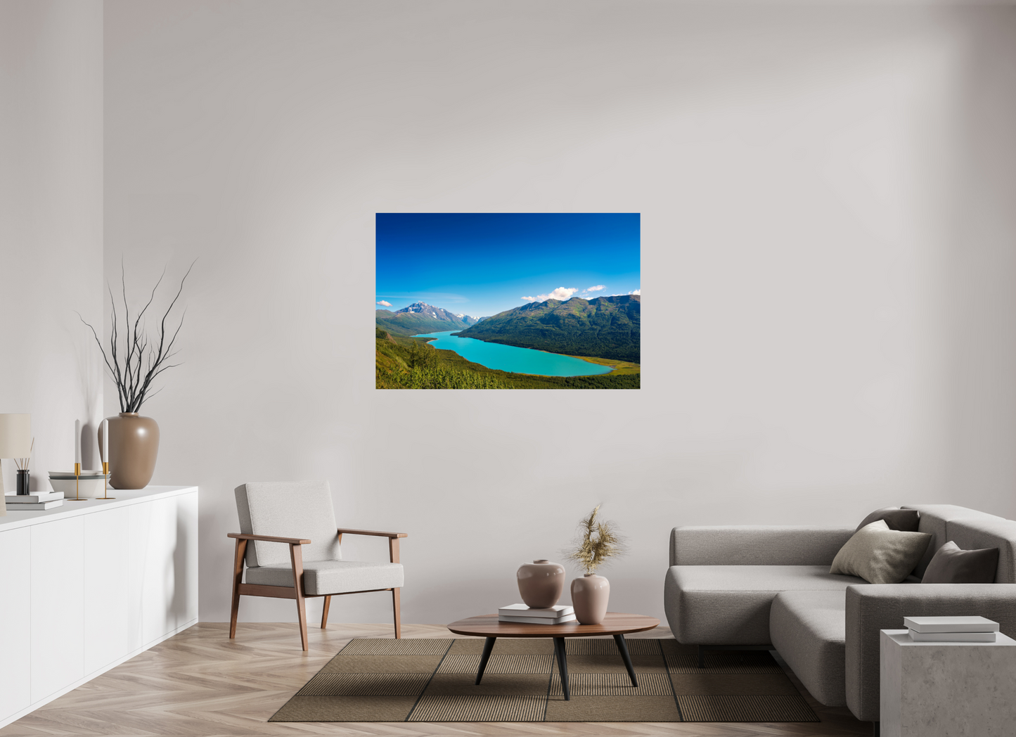54 x 36″, Photo Print On Fuji Crystal DP II Eklutna Lake, Alaska