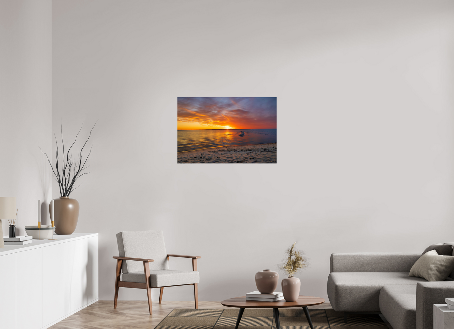36 x 24″, Photo Print On Fuji Crystal DP II SandBar at Sunset