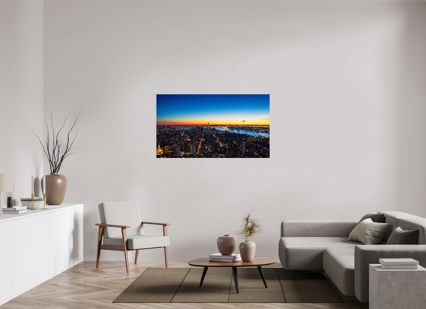 55 x 30.9″, Chroma New York Sunset