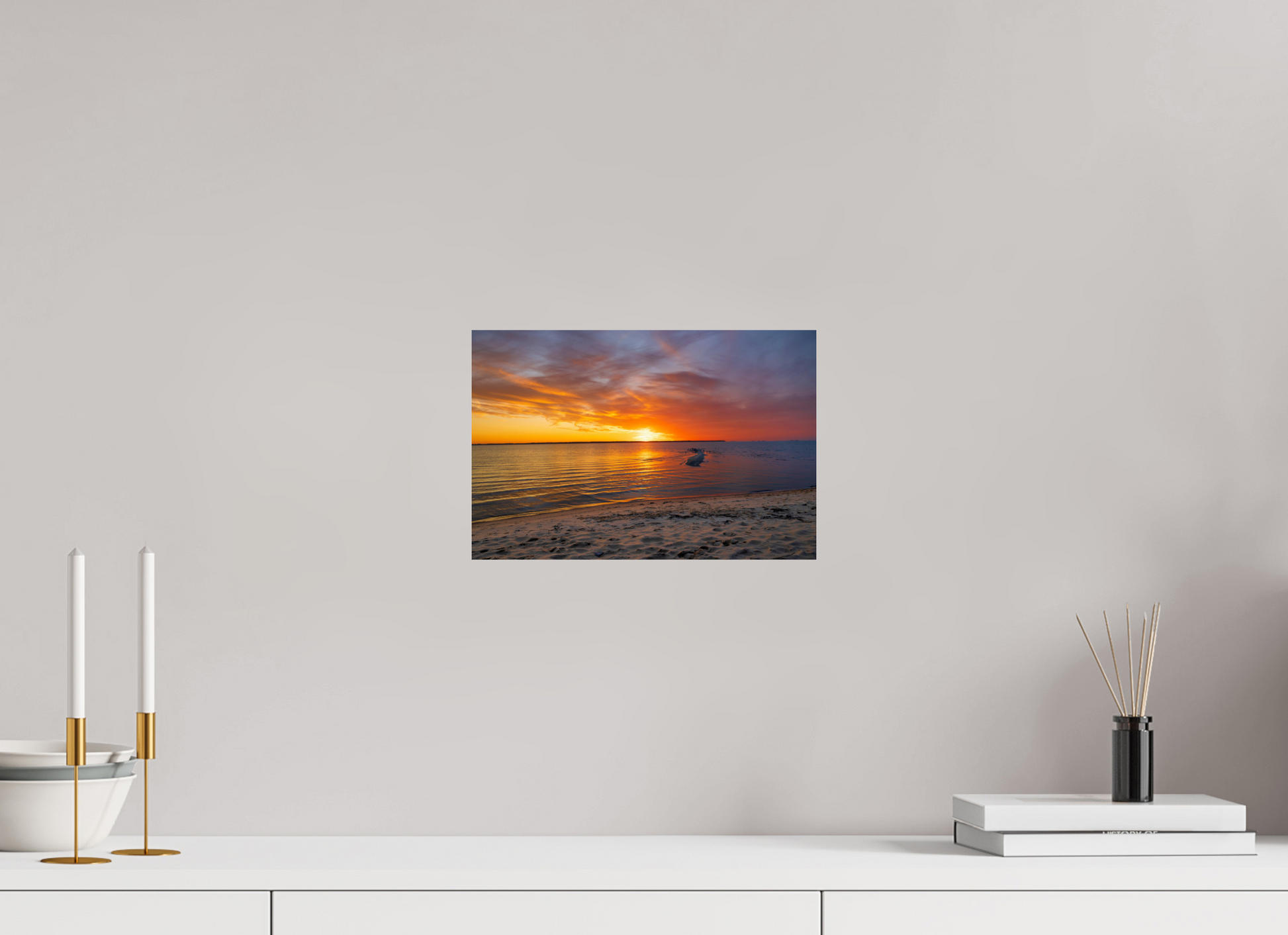 12 x 8″, Photo Print On Fuji Crystal DP II SandBar at Sunset