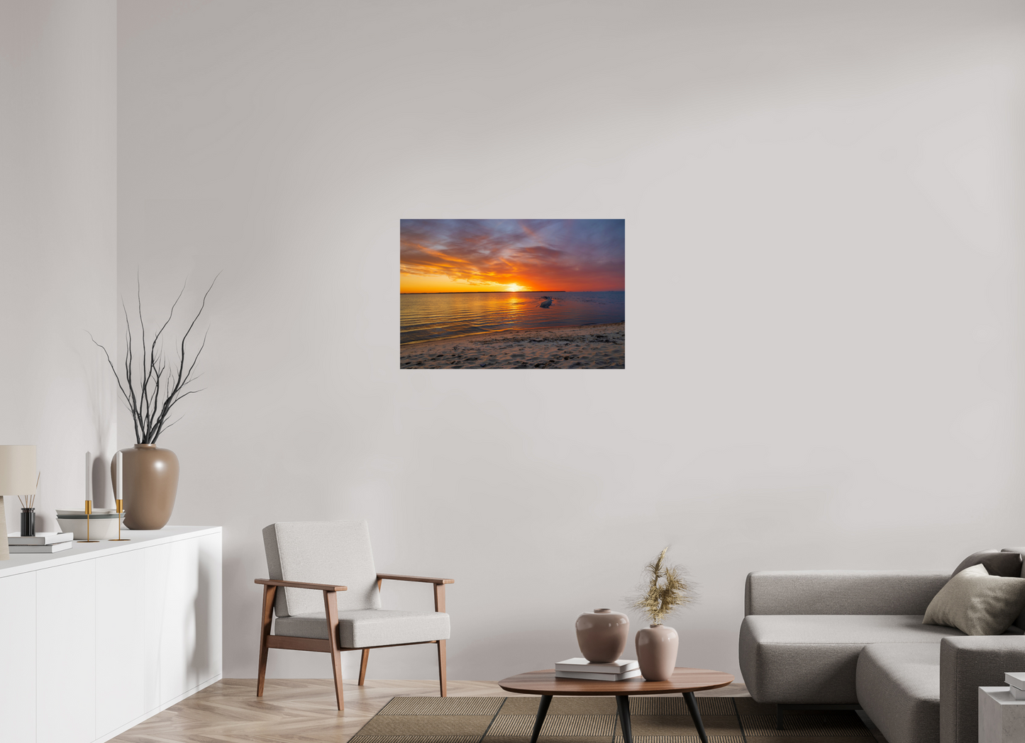 36 x 24″, Chroma SandBar at Sunset