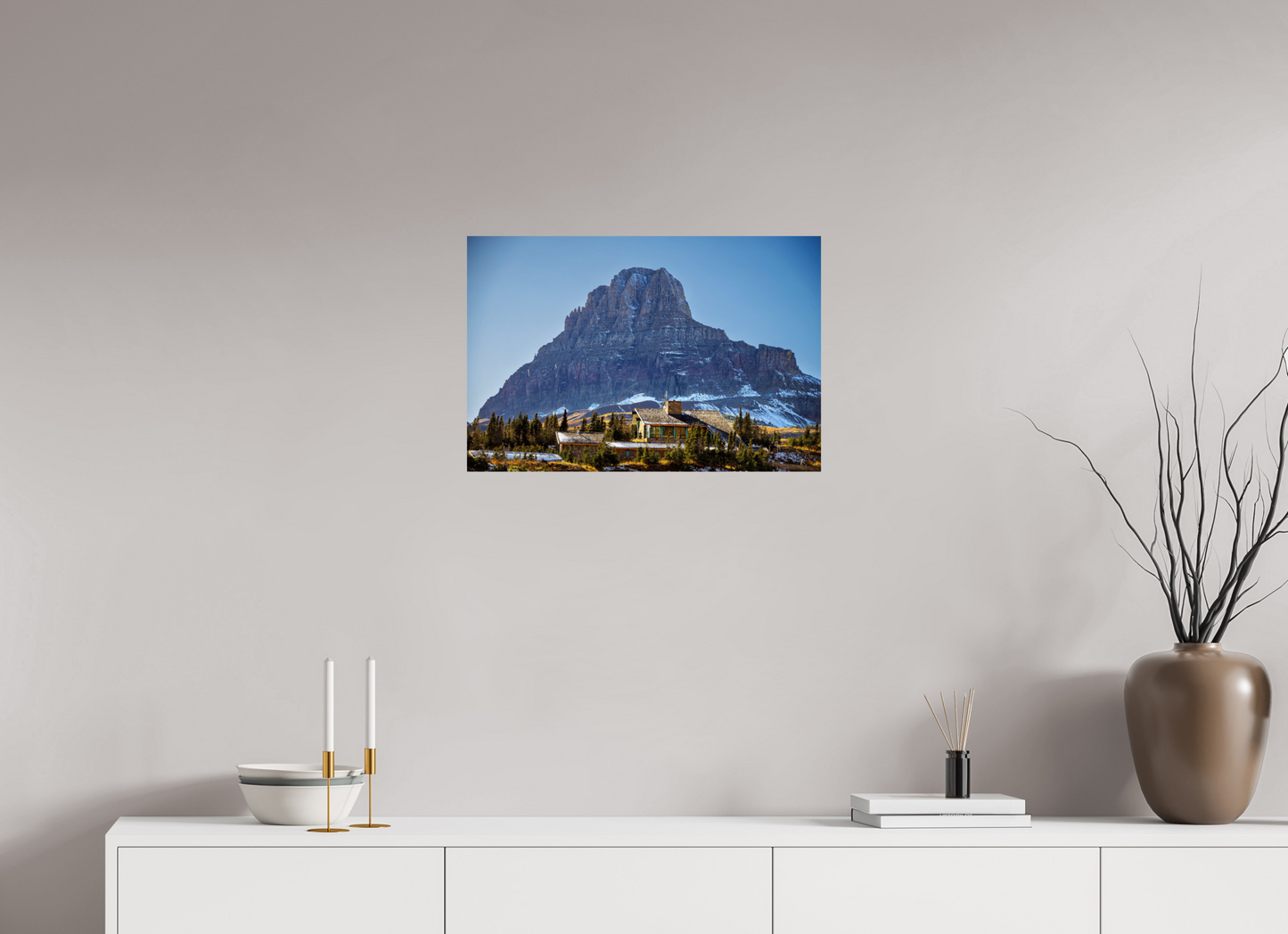 24 x 16″, Photo Print On Fuji Crystal DP II Glacier National Park Chalet