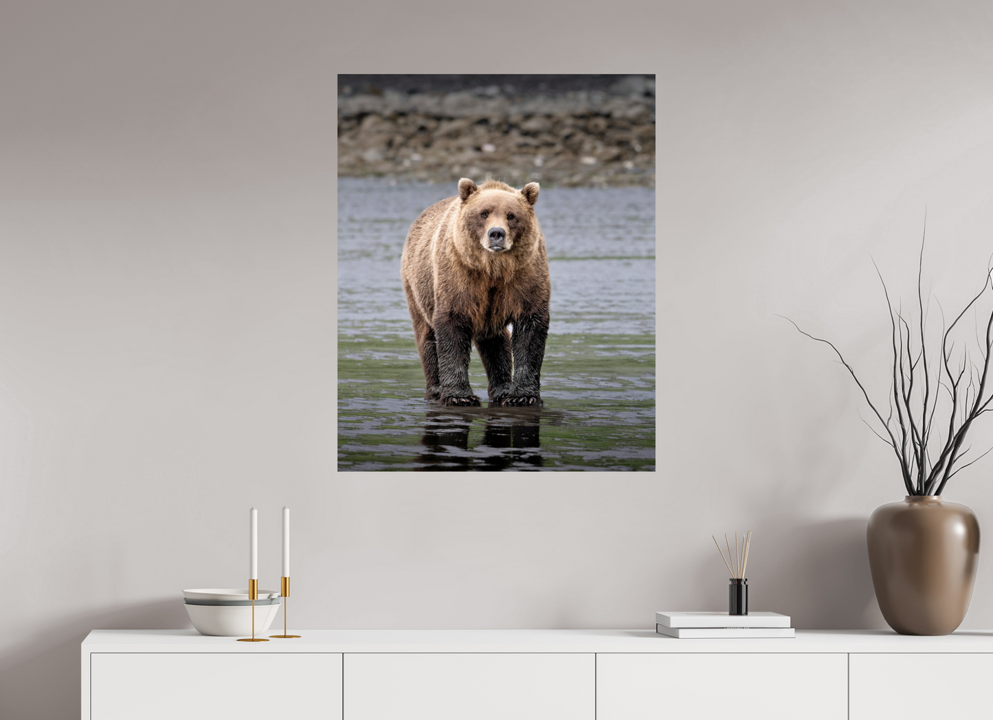 28 x 35″, Photo Print On Fuji Crystal DP II Sow on the Alaska Shore