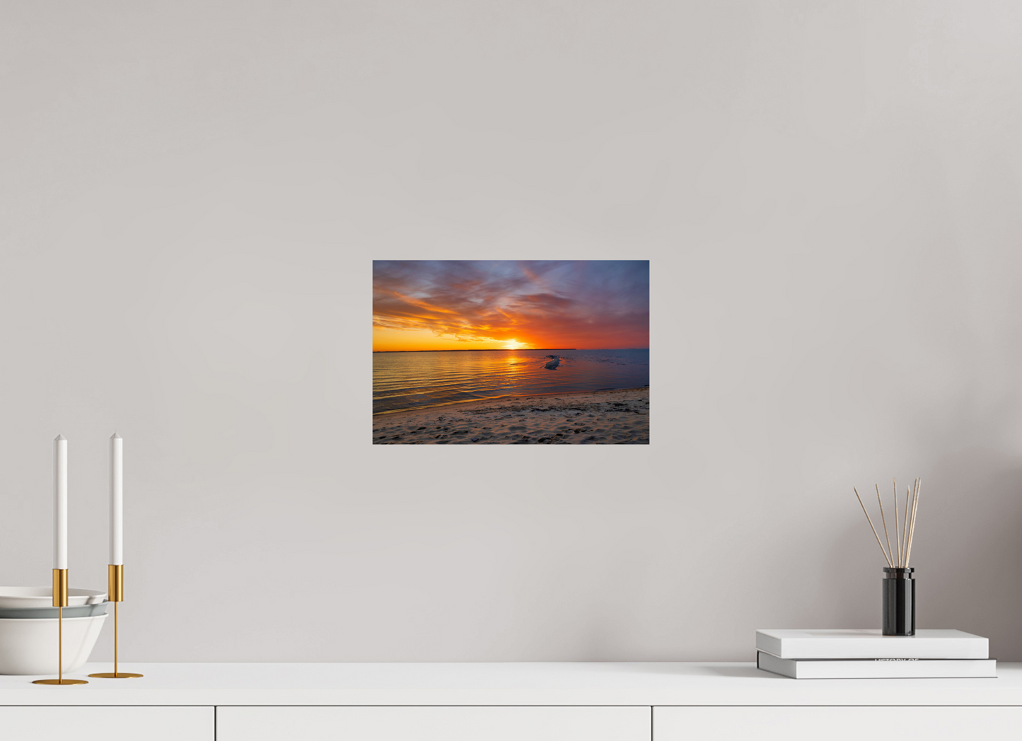 12 x 8″, Chroma SandBar at Sunset