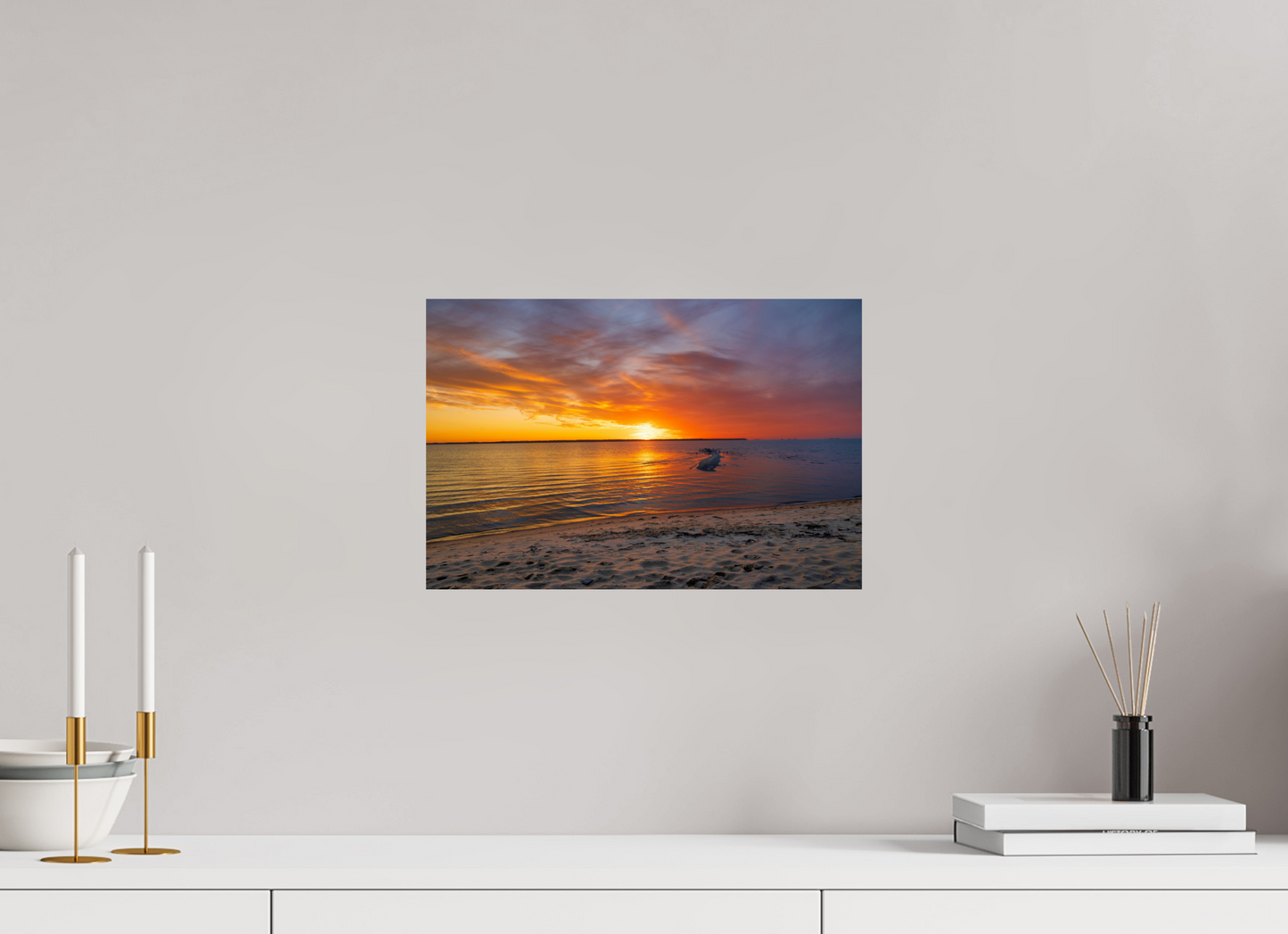 15 x 10″, Chroma SandBar at Sunset