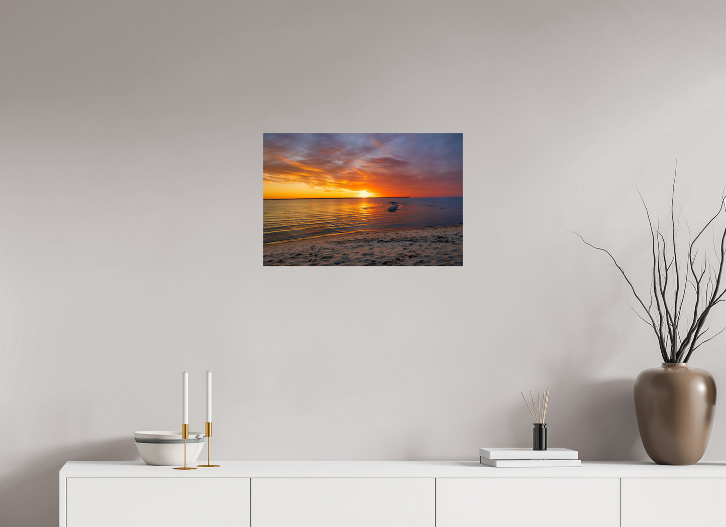 24 x 16″, Photo Print On Fuji Crystal DP II SandBar at Sunset