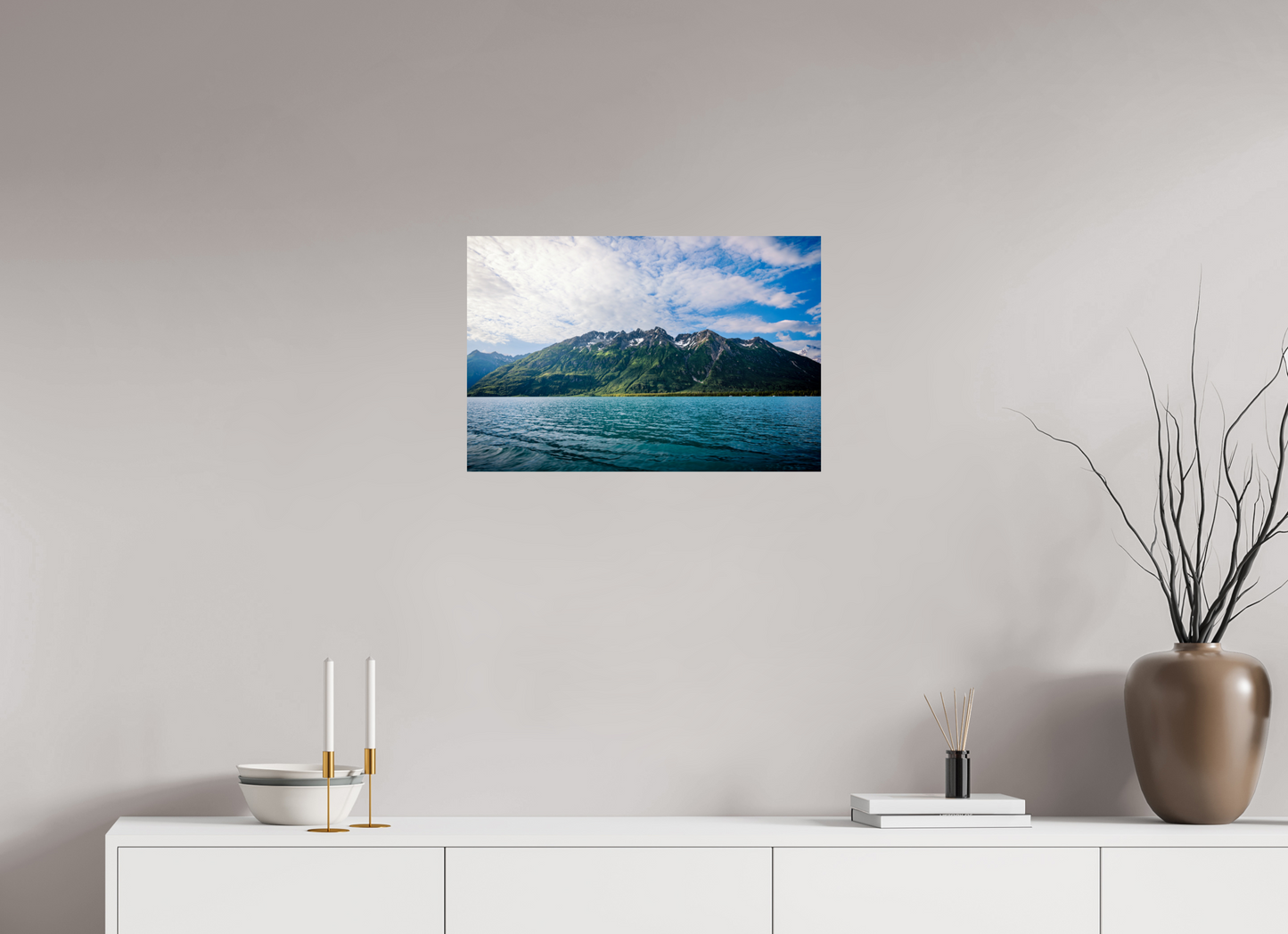 24 x 16″, Photo Print On Fuji Crystal DP II Glacial Lake and Mountains