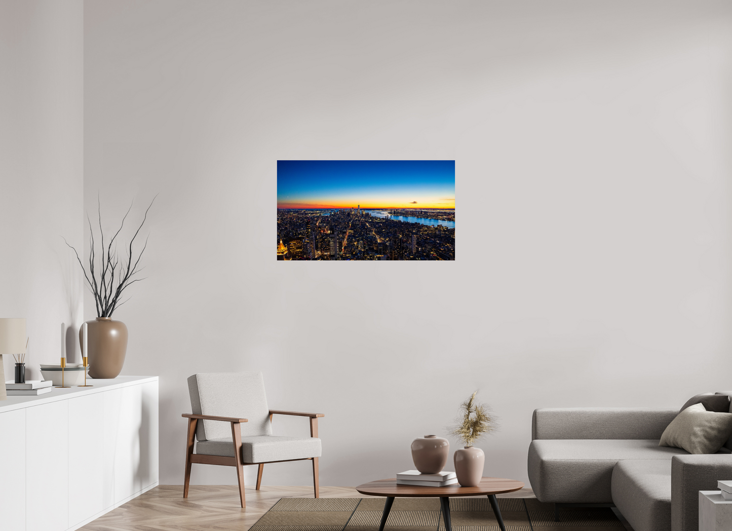 40 x 22.5″, Photo Print On Fuji Crystal DP II New York Sunset