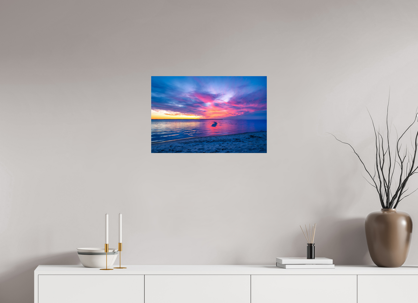 24 x 16″, Chroma Winter Sunset in Outer Banks