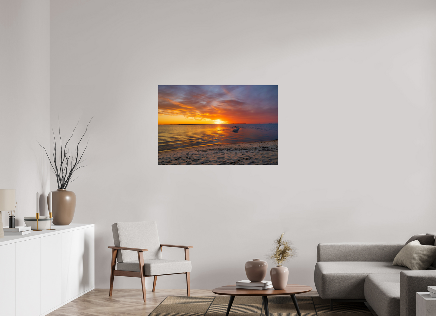 45 x 30″, Chroma SandBar at Sunset