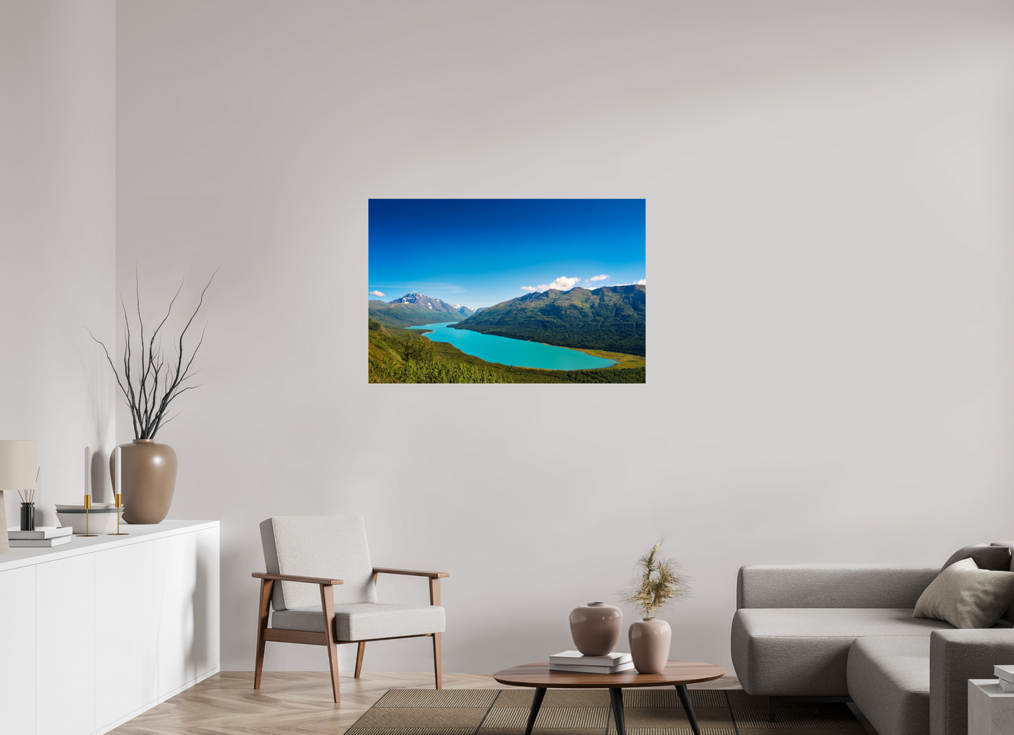 45 x 30″, Photo Print On Fuji Crystal DP II Eklutna Lake, Alaska