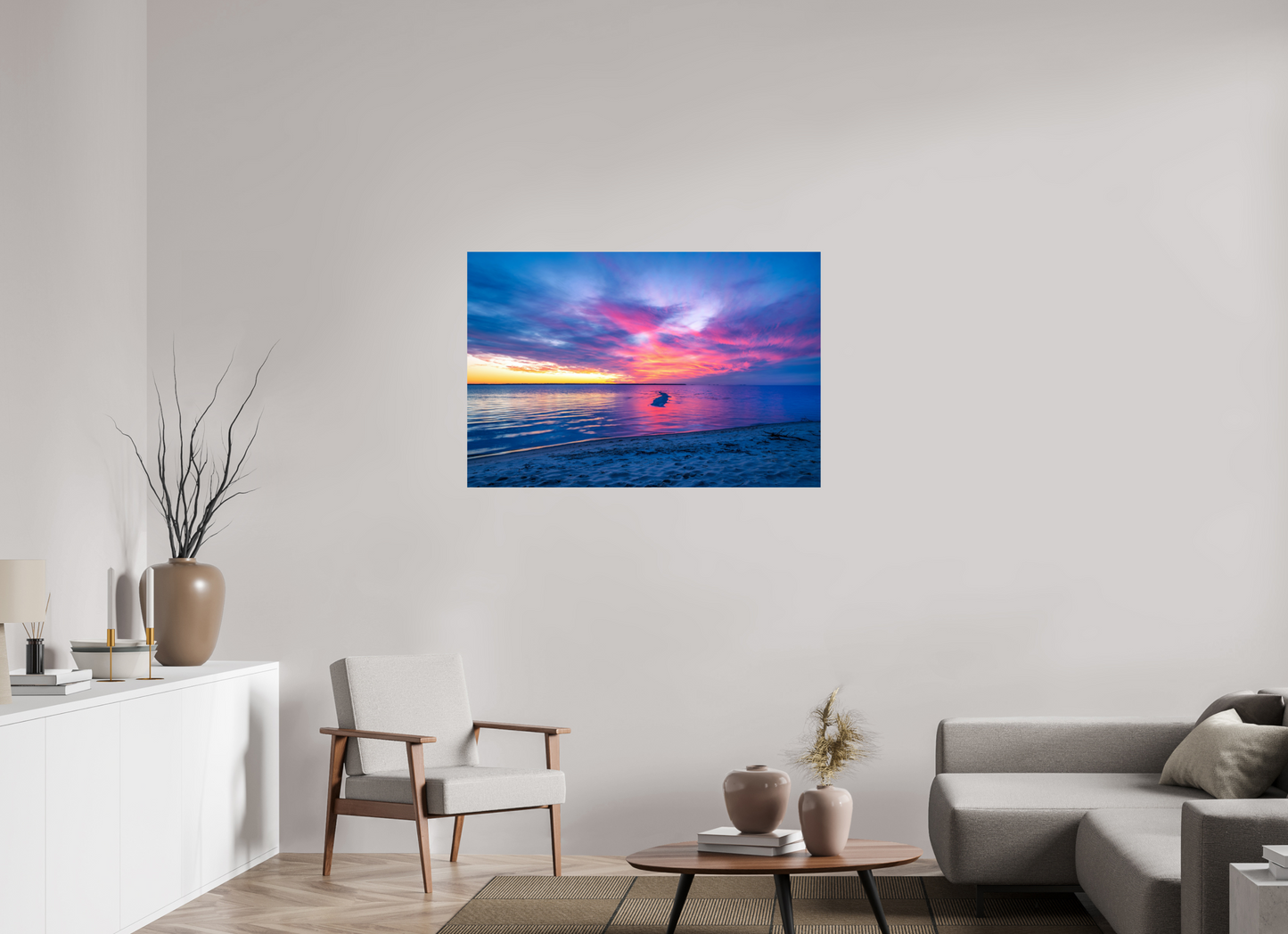 45 x 30″, Chroma Winter Sunset in Outer Banks