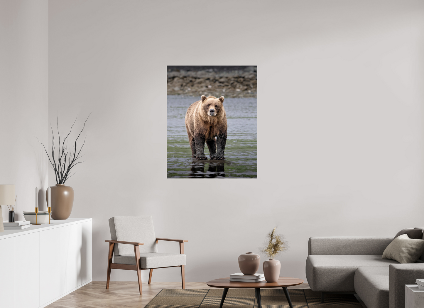 35 x 43.7″, Photo Print On Fuji Crystal DP II Sow on the Alaska Shore