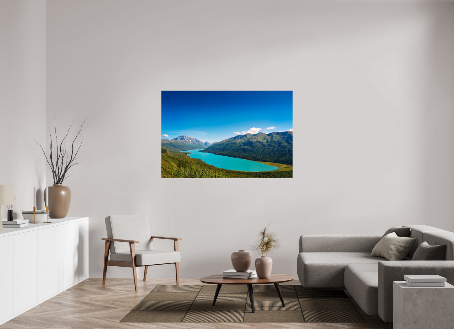 60 x 40″, Photo Print On Fuji Crystal DP II Eklutna Lake, Alaska