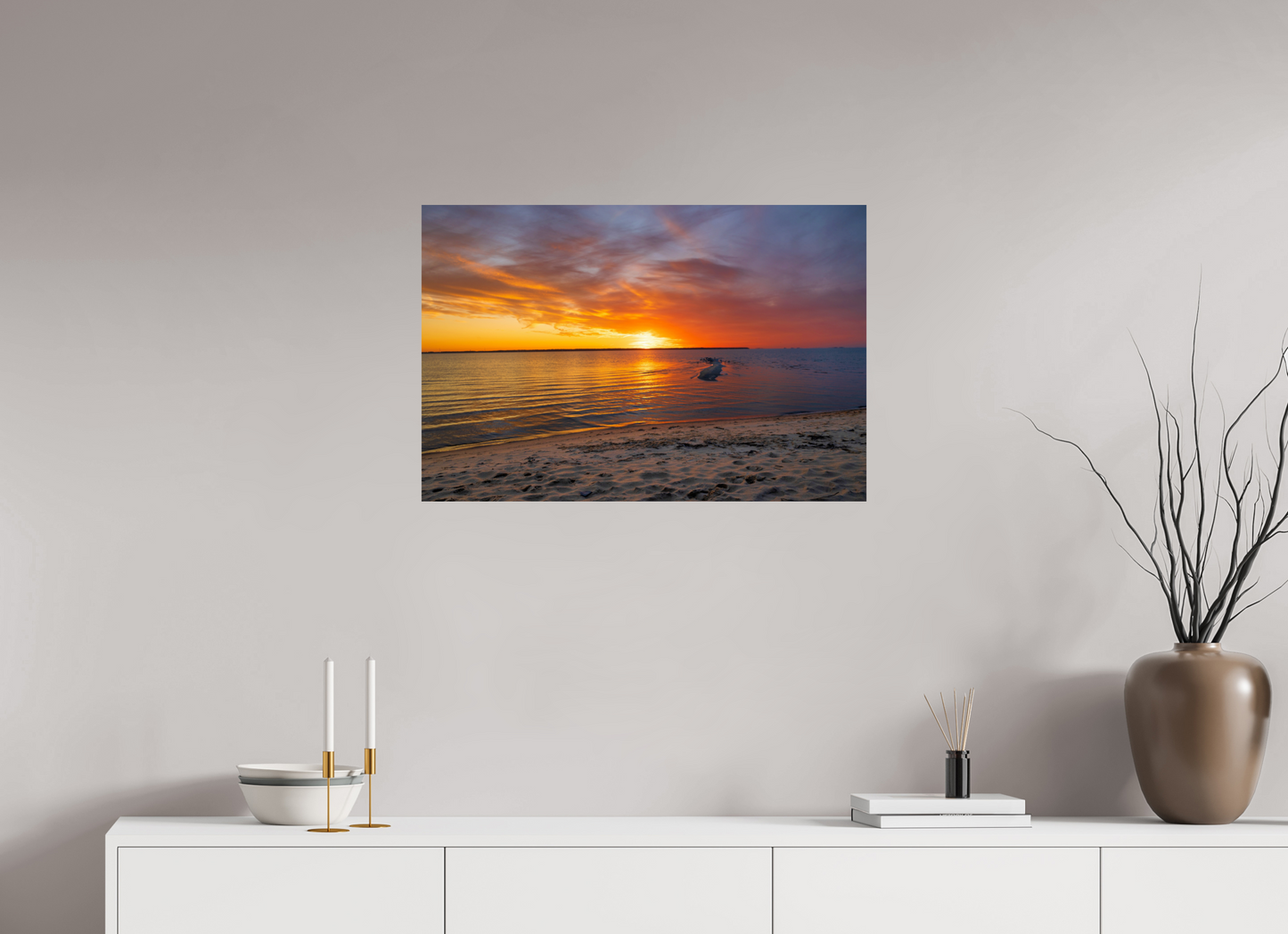 30 x 20″, Chroma SandBar at Sunset