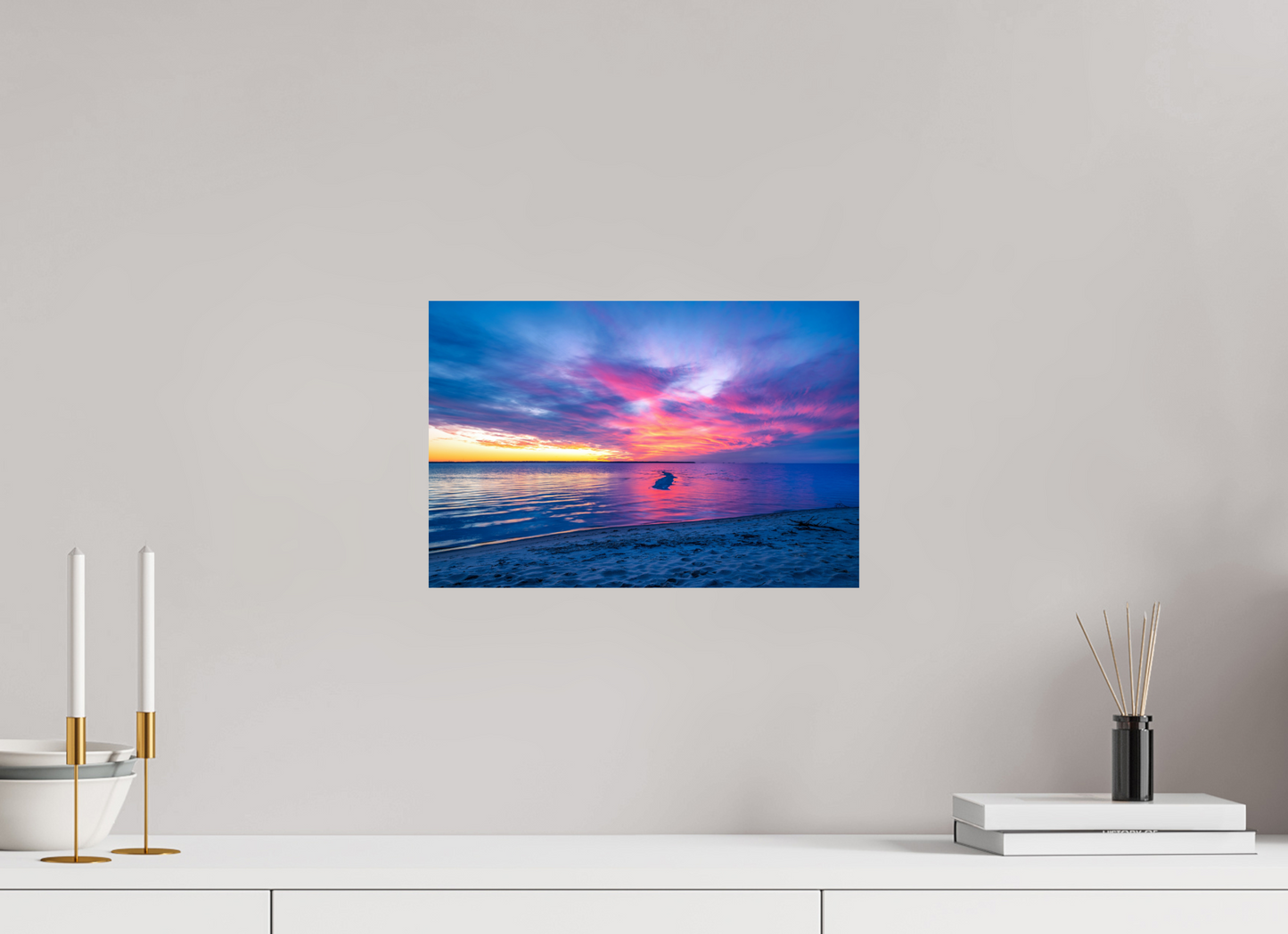 15 x 10″, Photo Print On Fuji Crystal DP II Winter Sunset in Outer Banks