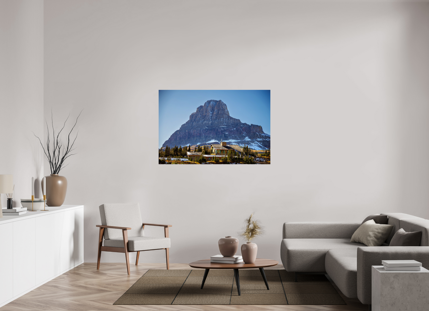 54 x 36″, Photo Print On Fuji Crystal DP II Glacier National Park Chalet