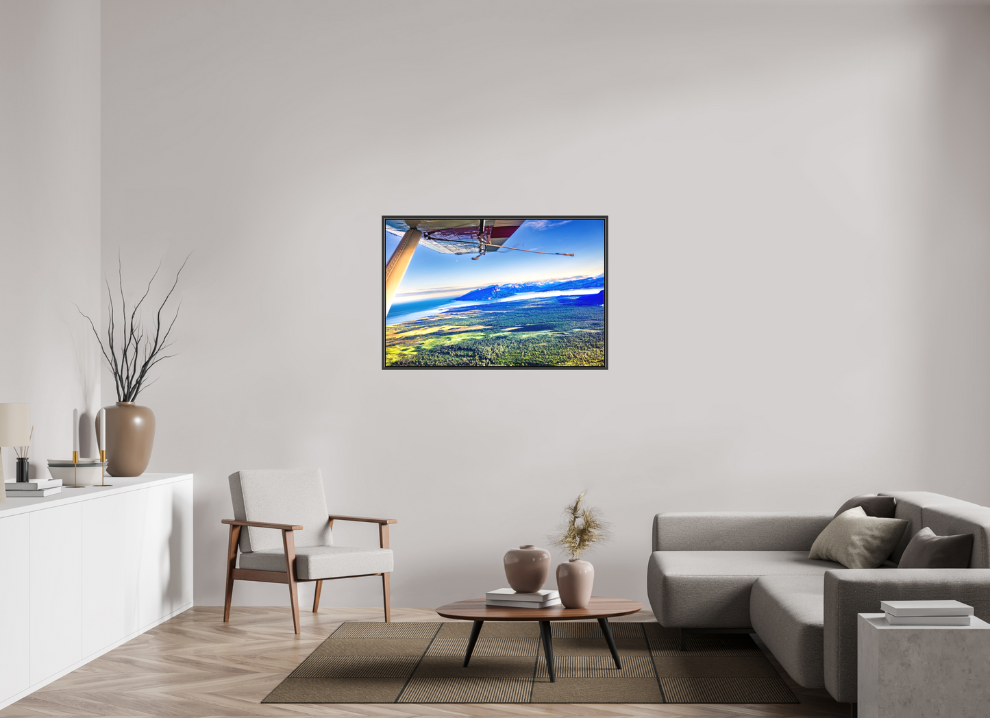 45 x 30″, Framed Above Alaska