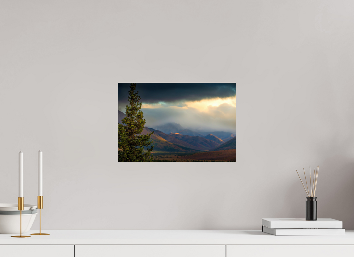 15 x 10″, Photo Print On Fuji Crystal DP II Moody Fall in Denali