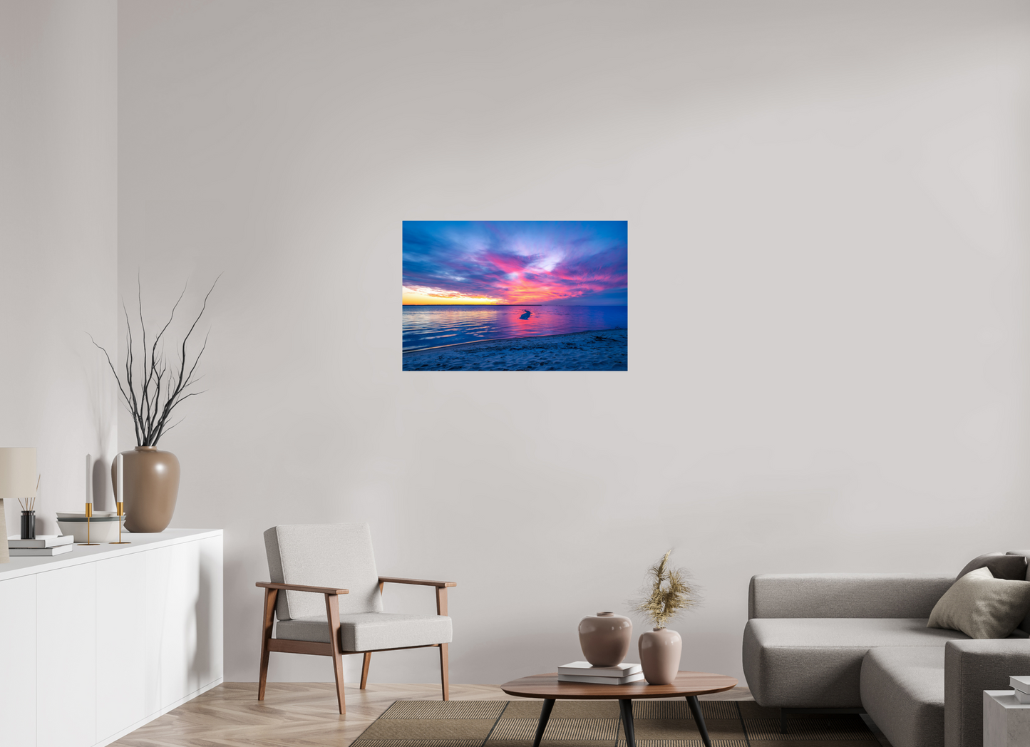 36 x 24″, Photo Print On Fuji Crystal DP II Winter Sunset in Outer Banks