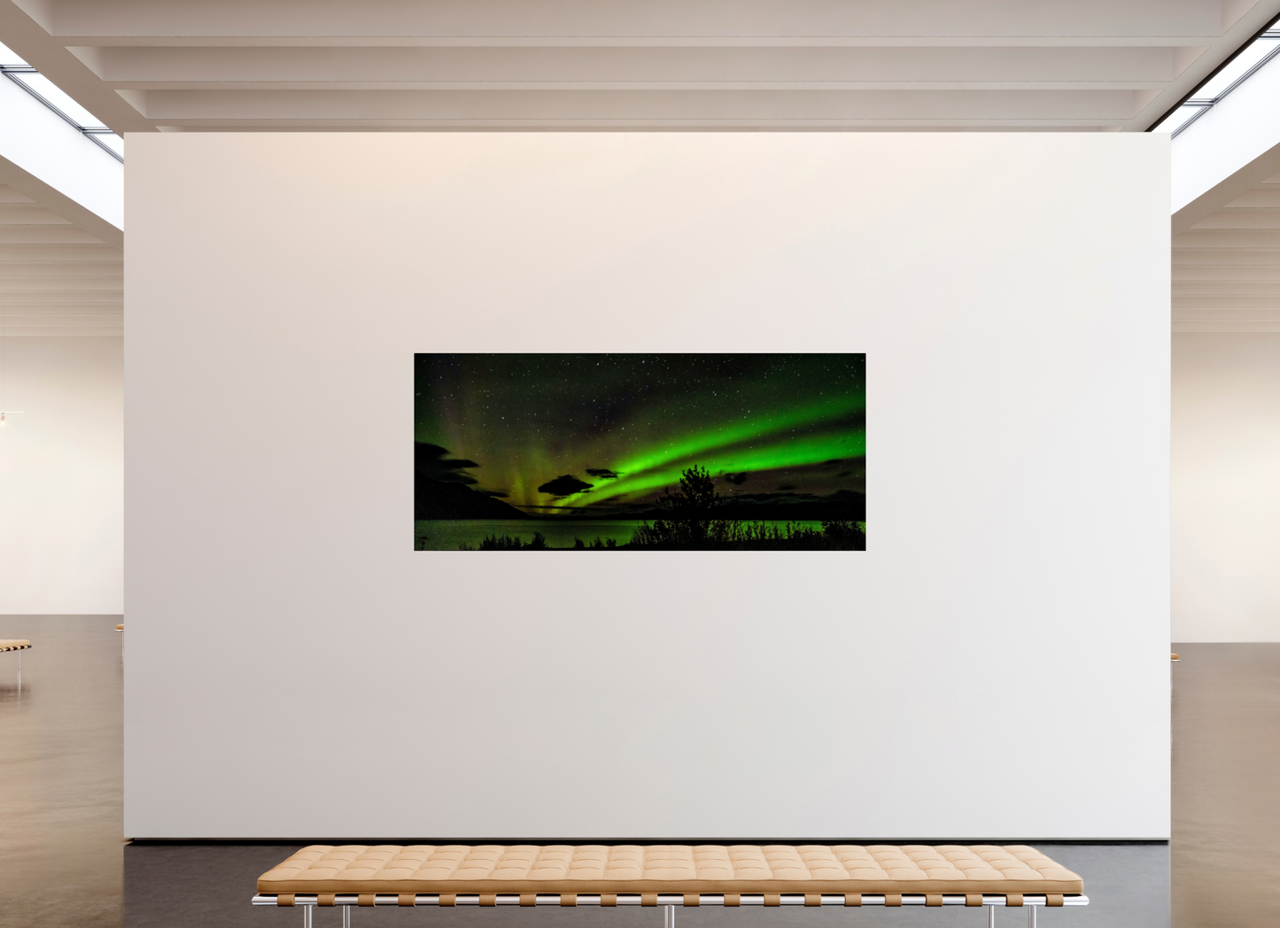 89.1 x 39″, Chroma Aurora over Kluane Lake