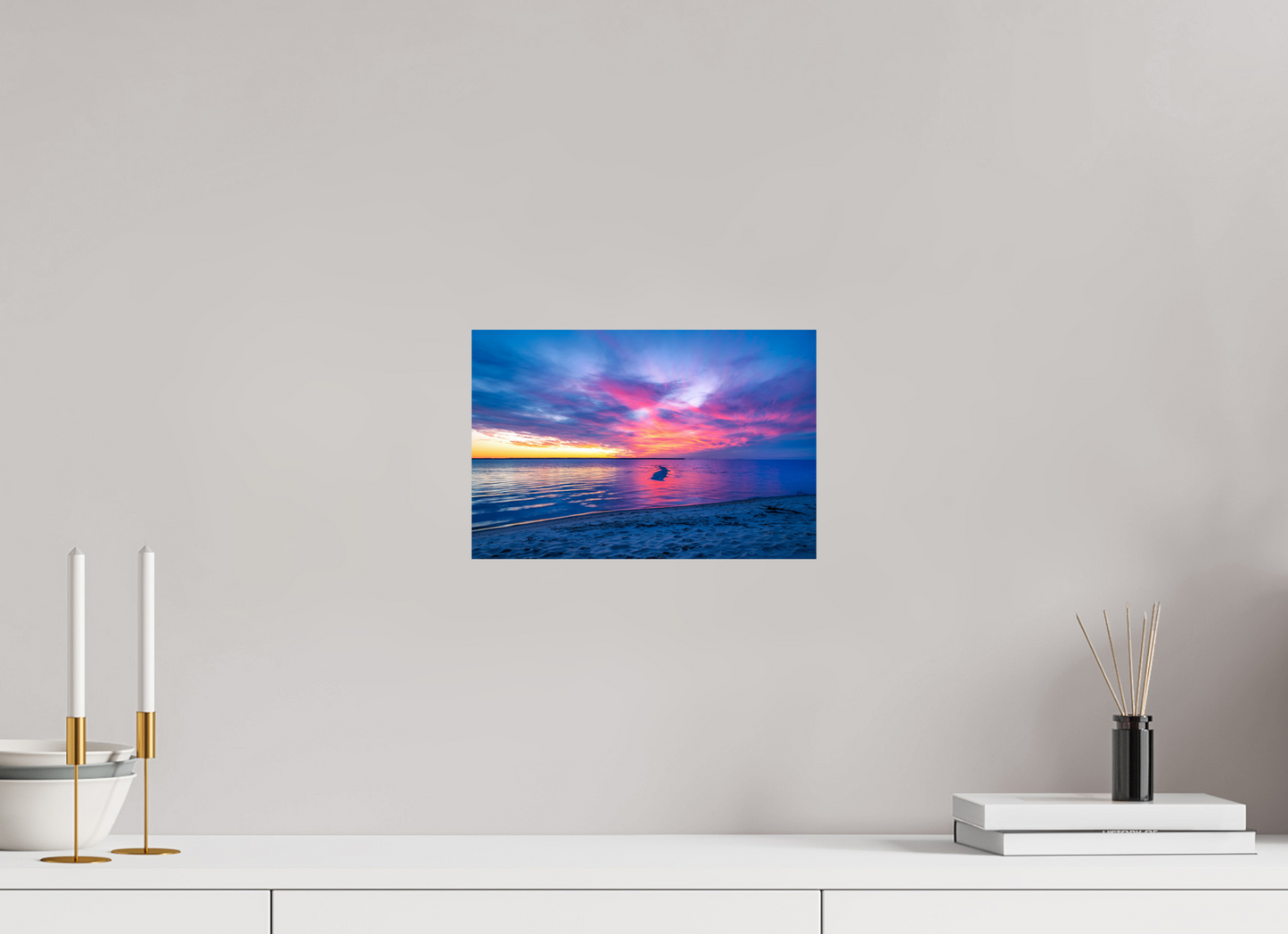 12 x 8″, Photo Print On Fuji Crystal DP II Winter Sunset in Outer Banks