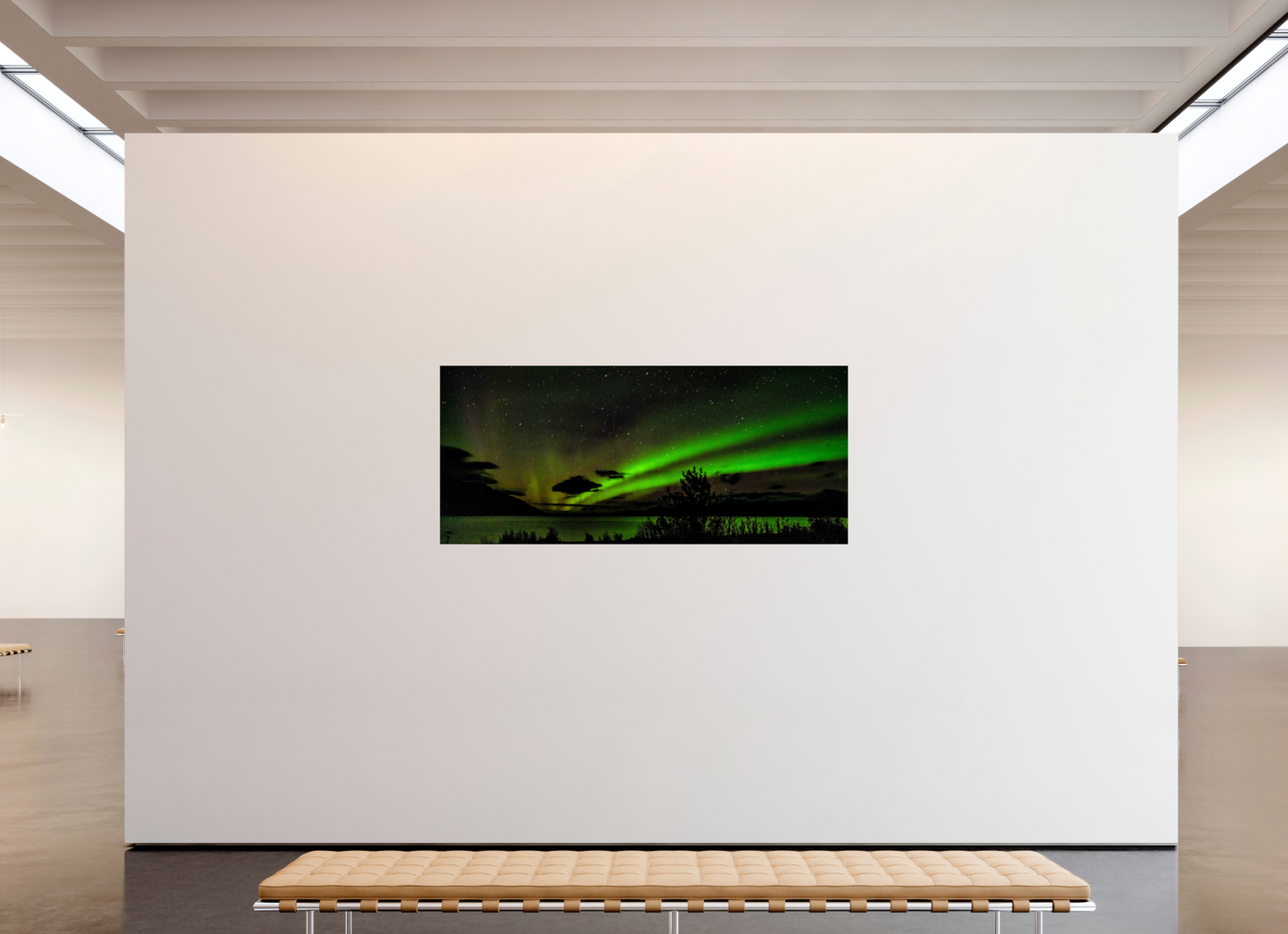 80 x 35″, Chroma Aurora over Kluane Lake