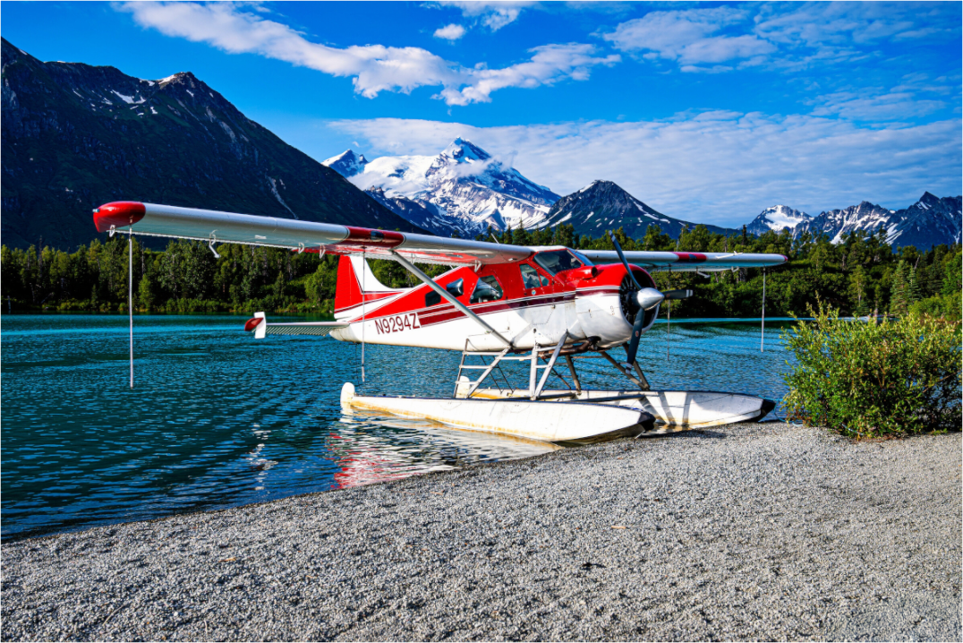 Main image Seaplane docked on the Beach