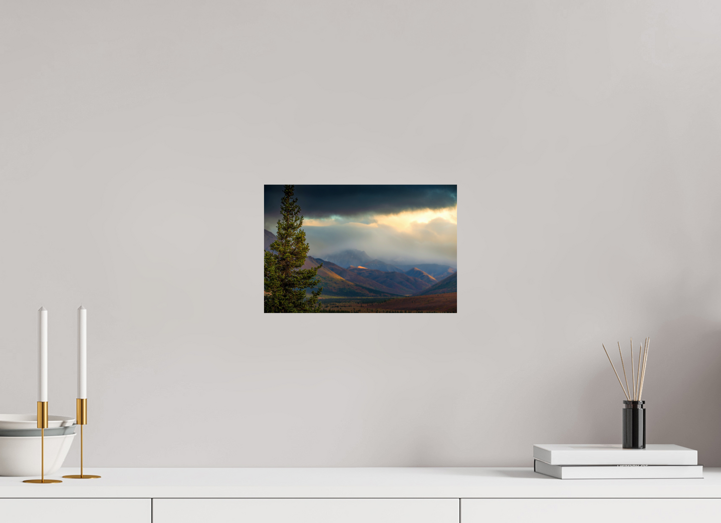 12 x 8″, Photo Print On Fuji Crystal DP II Moody Fall in Denali